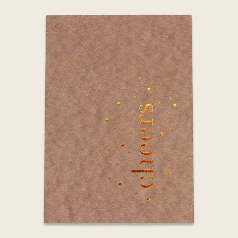 Postkarte "Nougat mit Goldfolie – Cheers" | ava & yves
