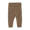 Woll-Leggings Strick braun
