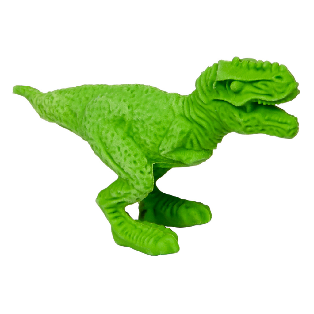 Drei coole Dinosaurier-Radiergummis im Set. Zum Spielen und ausradieren. Maße/ Gewicht/ Inhalt: Verpackung ca. 7 x 9 x 3 cm Verarbeitung: Aus Kunststoff.