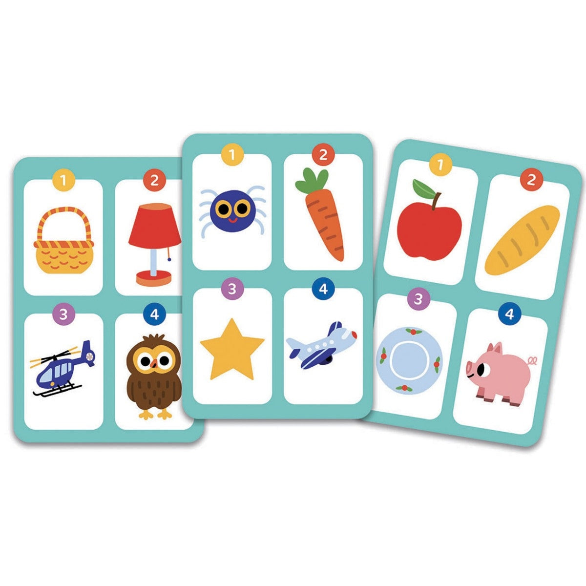 DJECO Kartenspiel für Kinder ab 5 Jahren. Hier werden Gegenstände, Persönlichkeiten, Tiere erraten... Damit der Spielpartner sämtliche Bilder errät, muss man hoch konzentriert sein. Ein erstes Sprachspiel für die ganze Familie.
