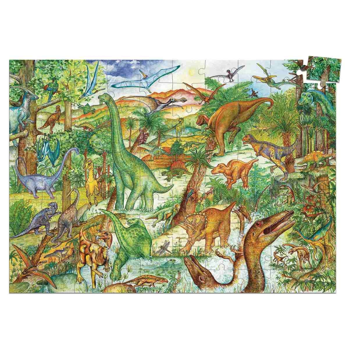 Puzzle Observation  100 Teile Dinosaurier | Djeco