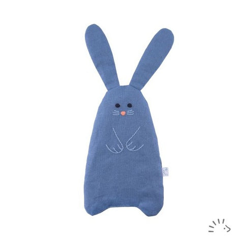 Kirschkernkissen, Hasenform, blauer Hase