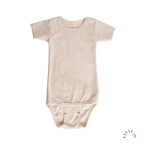Body kurzarm beige melange | iobio