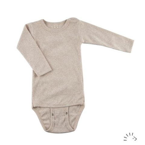 Langarmbody beige melange  | iobio