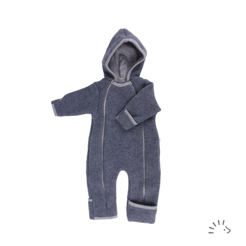 Baby-Overall Wollvlies | anthrazit | iobio