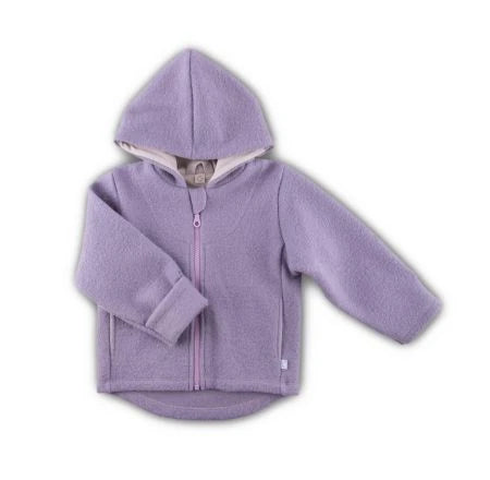 Kapuzenjacke Wollwalk lila