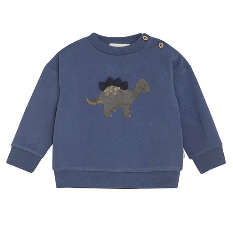 Pullover mit Dino blau