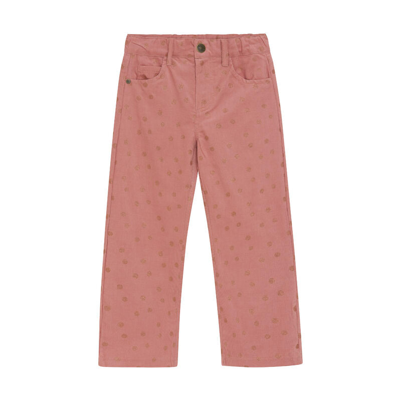 Cordhose mit Allover-Print | Dusty Rose | Minymo