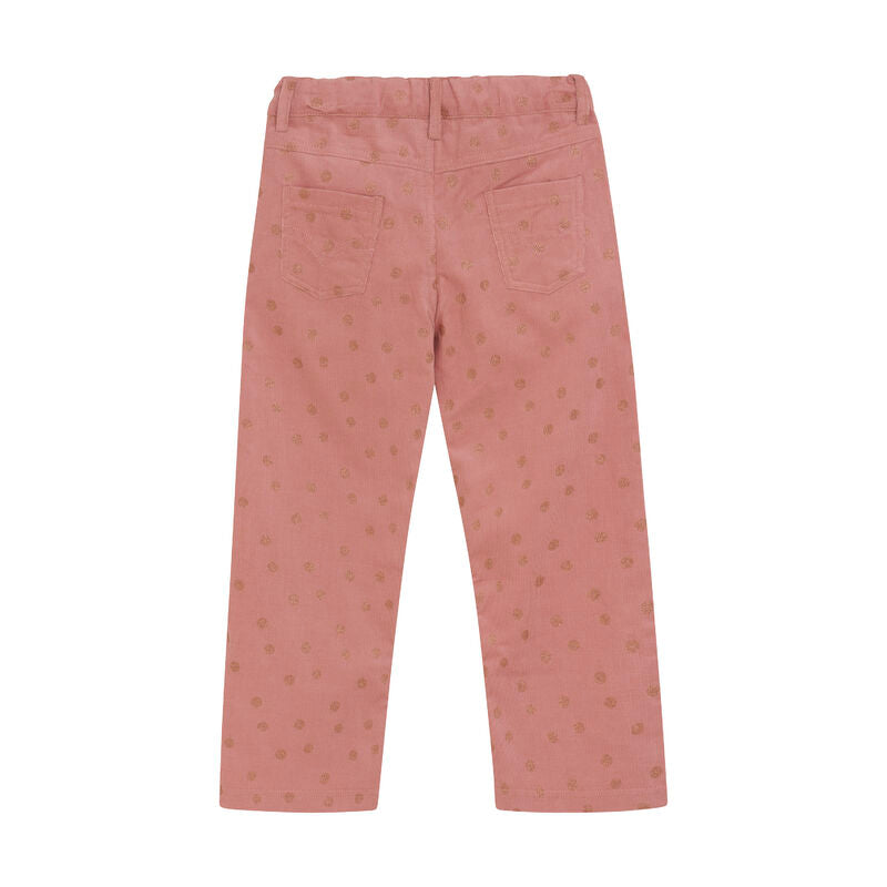 Cordhose mit Allover-Print | Dusty Rose | Minymo