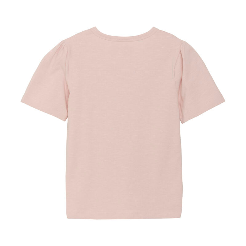 t-shirt-mit aufdruck good vibes und blumen
