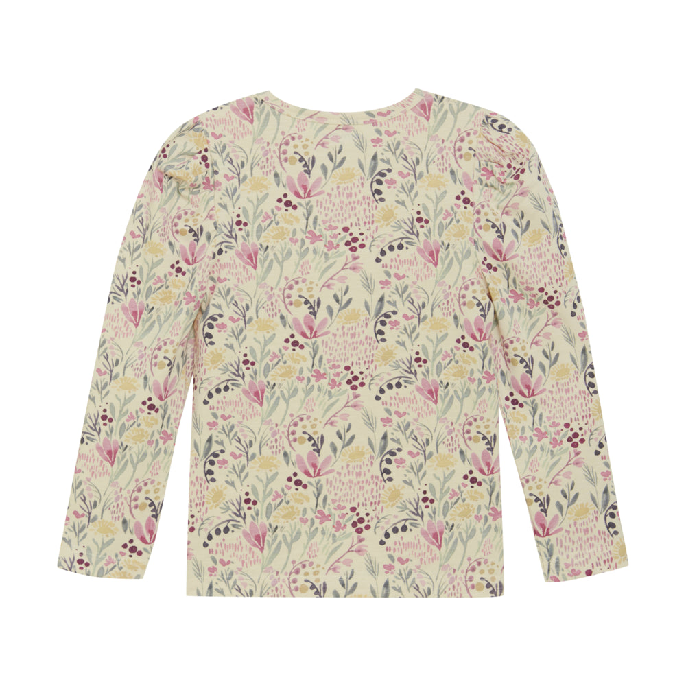 Langarmshirt Allover-Blumenprint | sandshell | Minymo