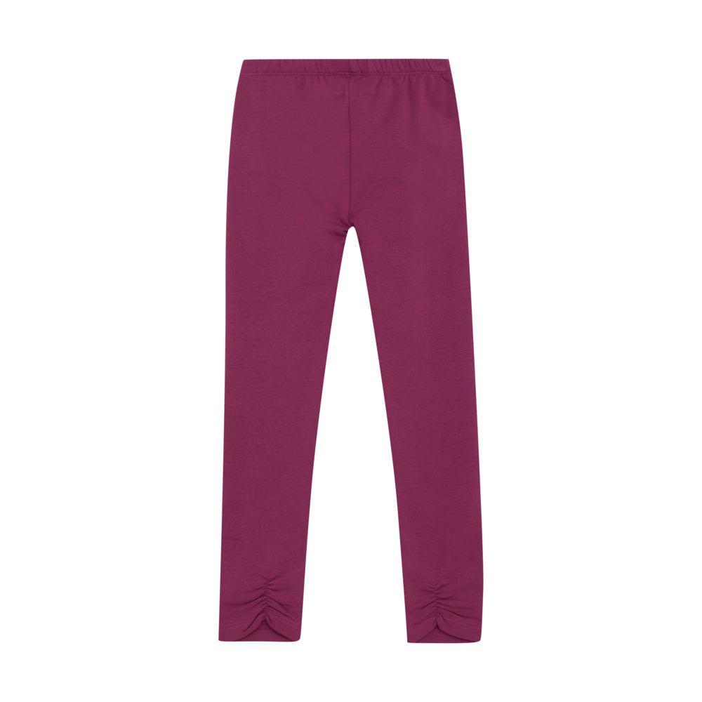 Rückseite: Leggings von Minymo GOTS zertifiziert in der Farbe Rasperry Coulis