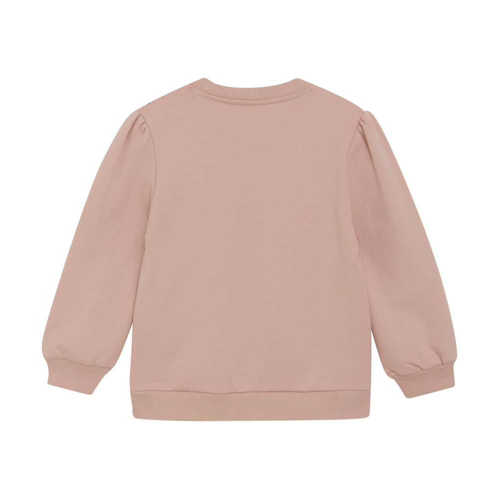 Sweatshirt mit Blumen-Tasche | Misty Rose | Minymo