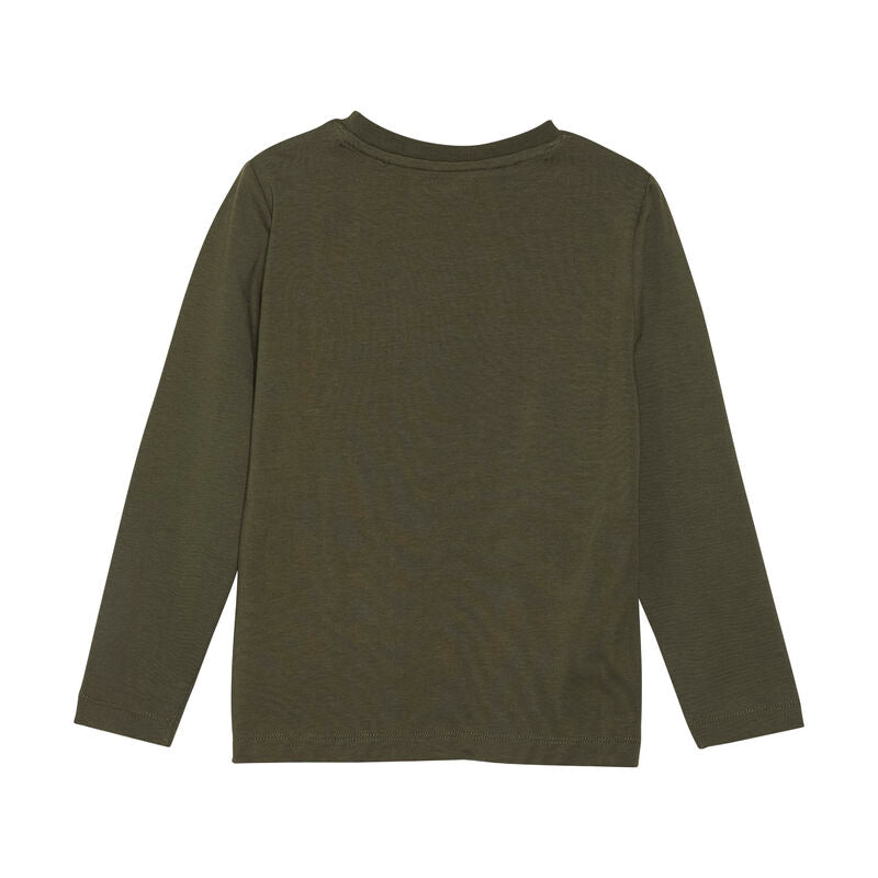 T-Shirt langarm Arche Noah | Olive Night | Minymo