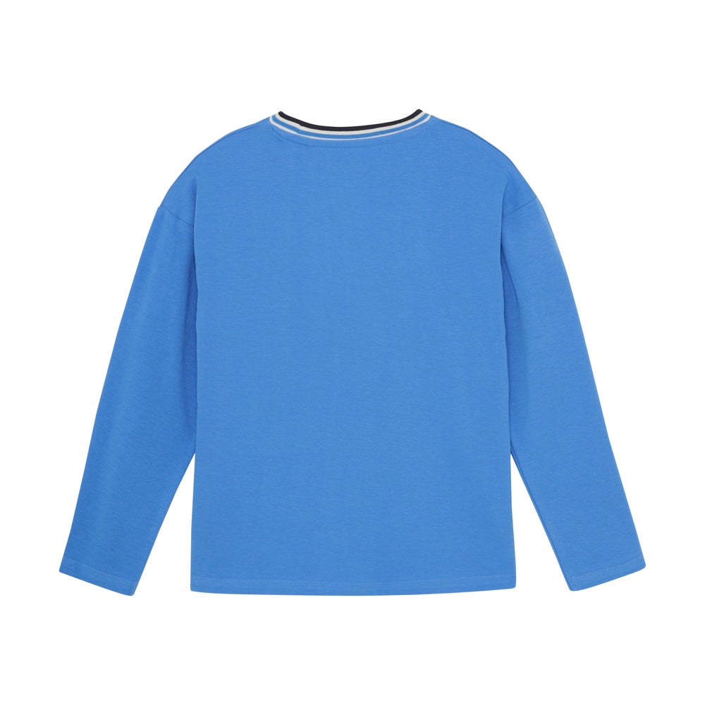 Shirt blau rückseite