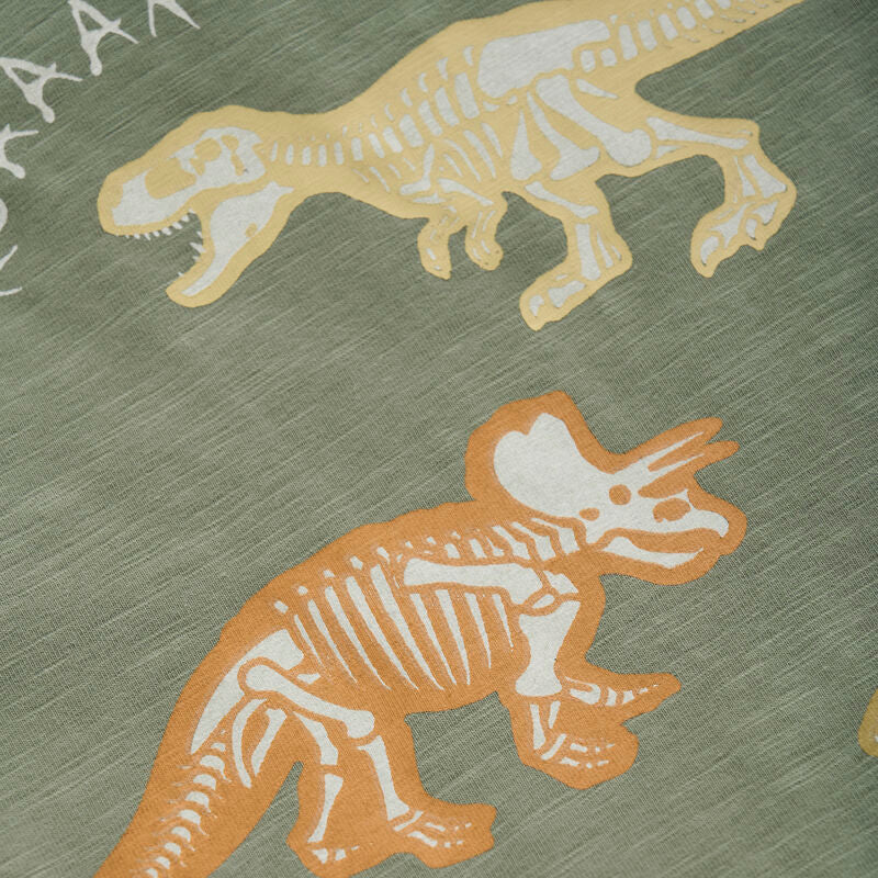 T-Shirt Minymo mit Dinosaurier, Nahaufahme Druck