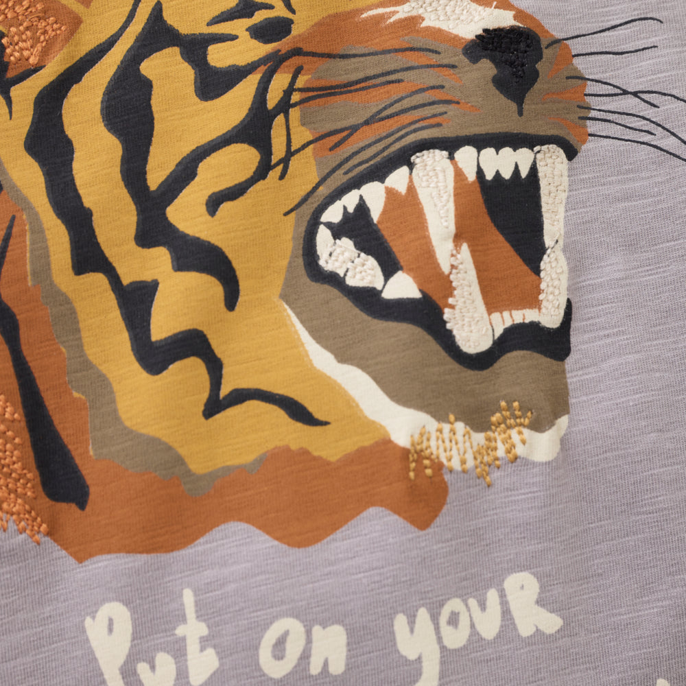 Langarmshirt mit Aufdruck Tiger | Cloudburst | Minymo