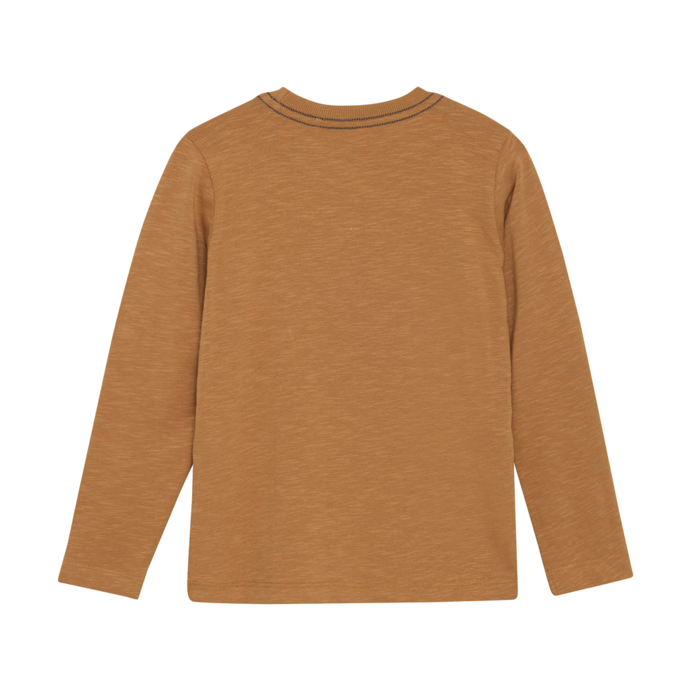 Langarmshirt mit Aufdruck Gorilla | Brown Sugar | Minymo