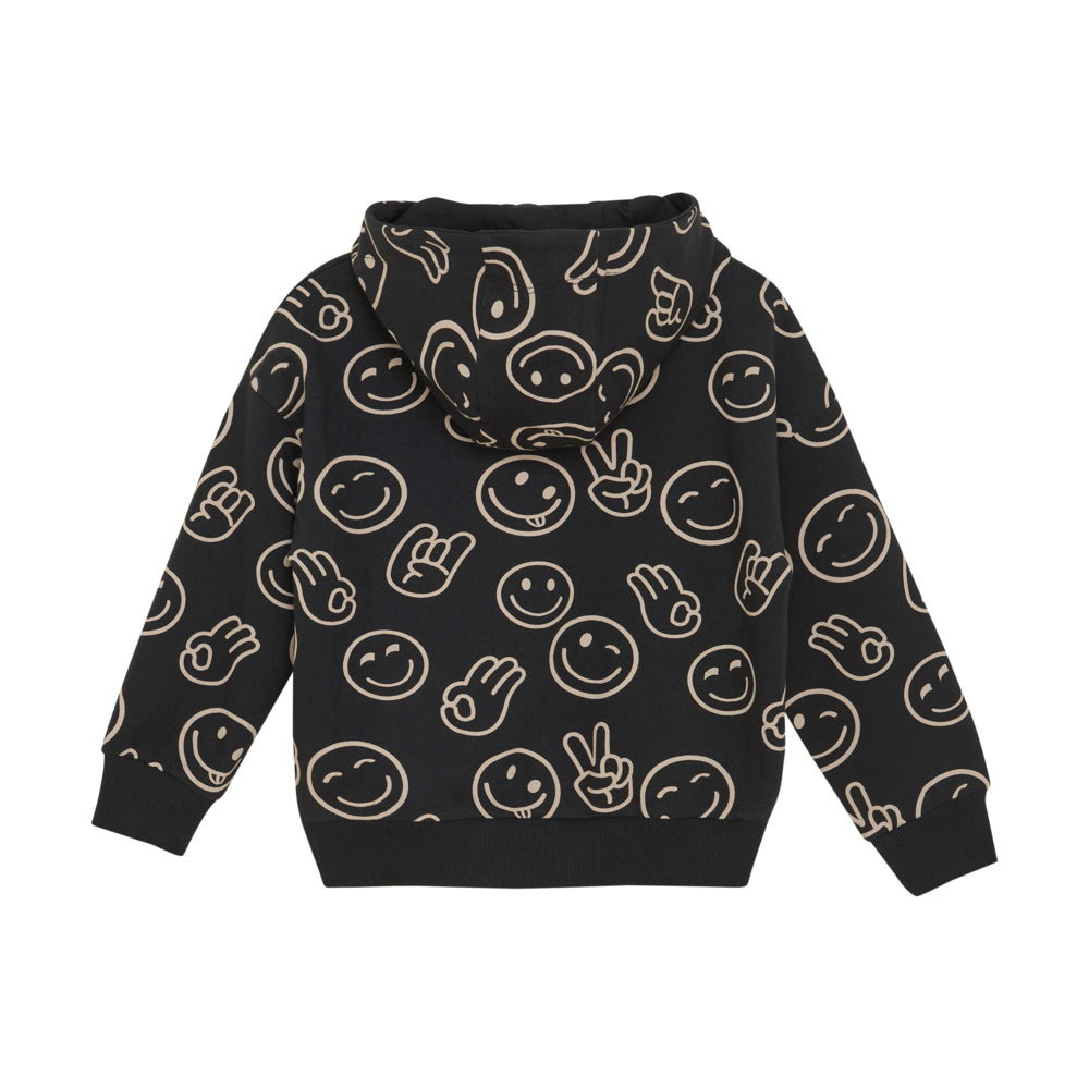 Hoodie GOTS mit Smileys | Tap Shoe | Minymo