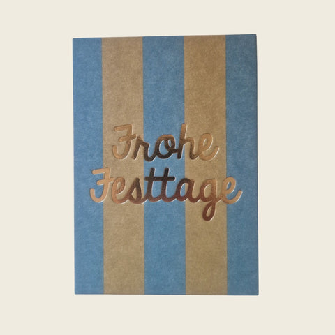 Postkarte mit Druck "Frohe Festtage"