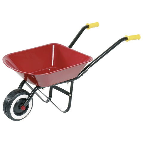 Mit der Schubkarre naht Unterstützung bei der Gartenarbeit. Aus robustem Blech gefertigt, fördert es spielerisches Lernen im Garten.&nbsp;