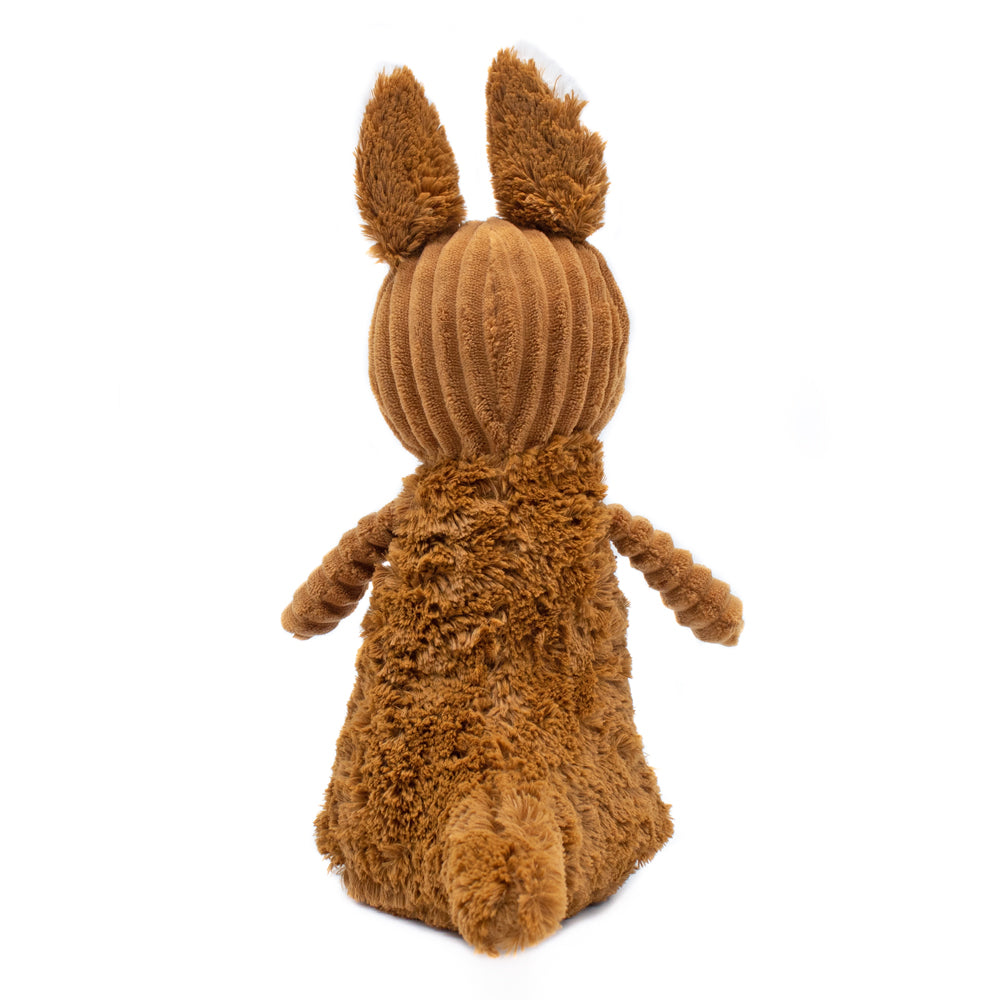 Sie ist immer in Bewegung! Dieser Hochsprungmeister ist ein Athlet wie kein anderer! Keine Zeit zum Sitzen, dieser kleine Kumpel steckt voller Überraschungen! Immer mit ihrem Baby, dieses Känguru wird Sie glücklich und in Bewegung halten! Allezou!
Größe: 15 x 19 x 39