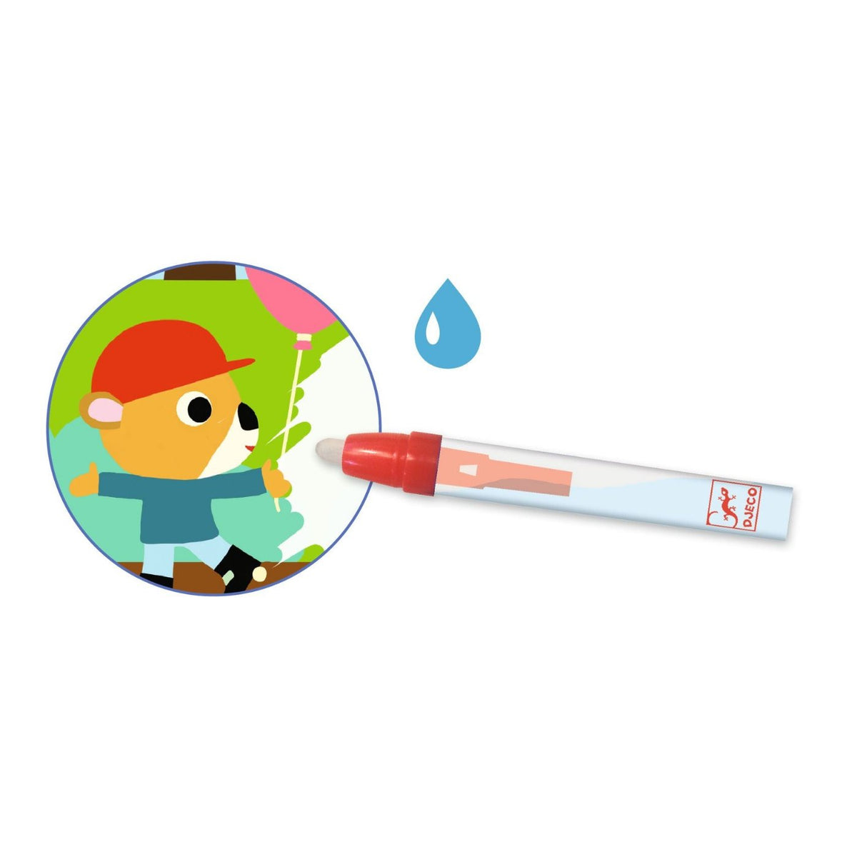 Zauber-Malbilder von Djeco mit Wasserstift malen