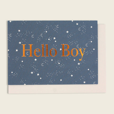 Klappkarte "Hello Boy" blau  | ava & yves