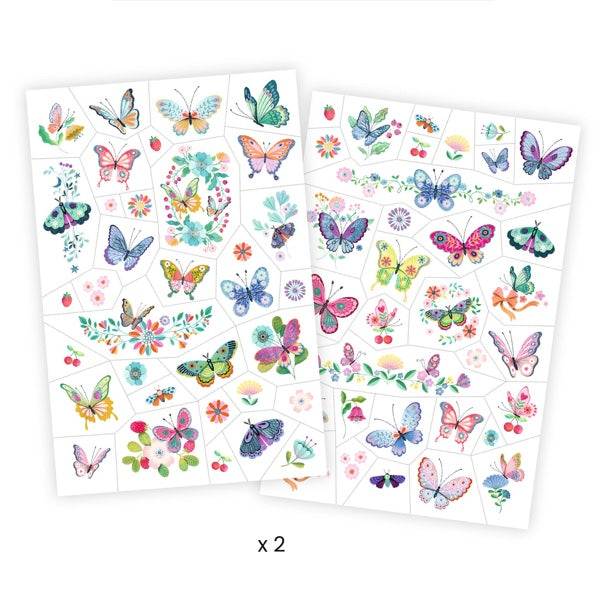 Tattoos Traumhafte Schmetterlinge | Djeco