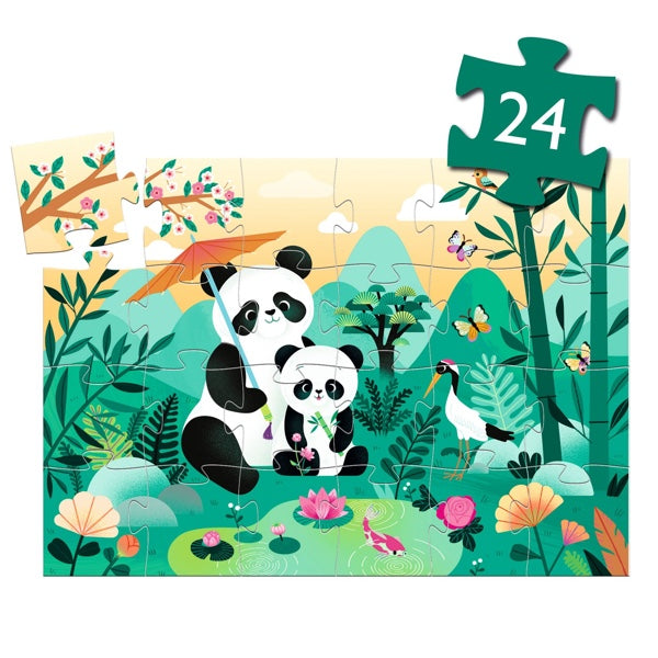 Puzzle 24 Teile Leo der Panda | Djeco