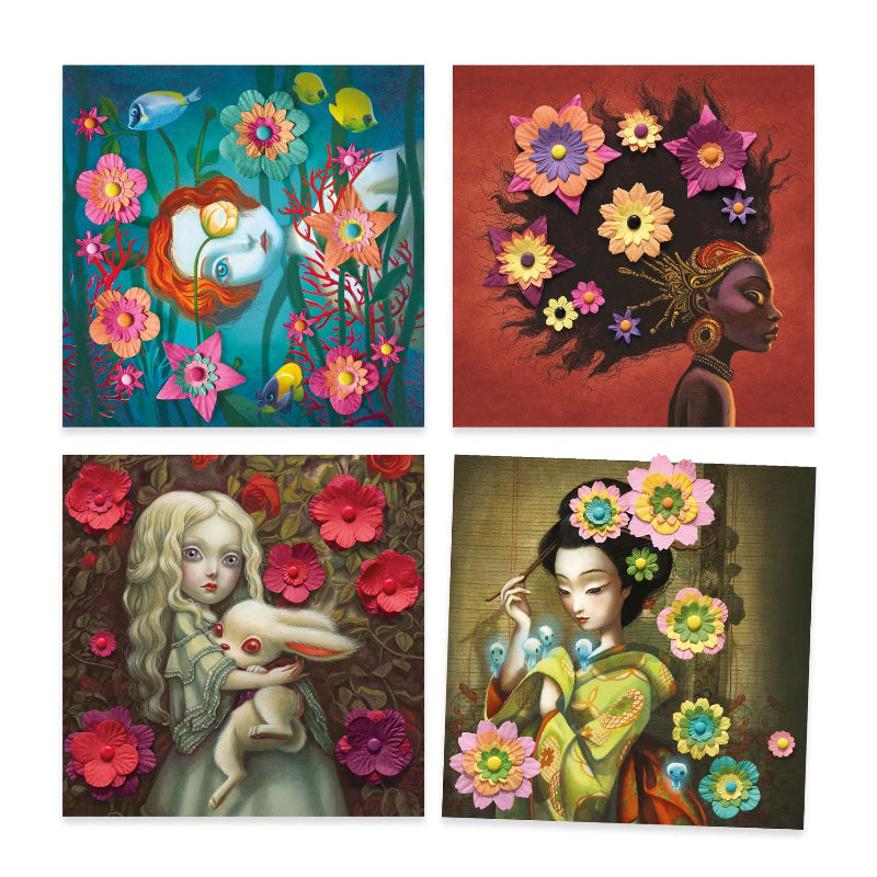 Papierbastelset Blumen