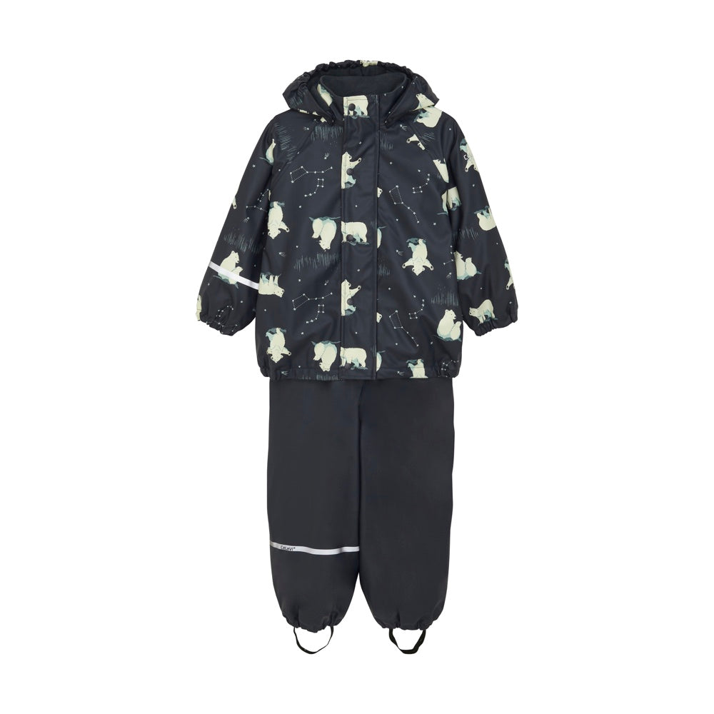 Regenbekleidung-Set gefüttert mit Fleece | Navy 