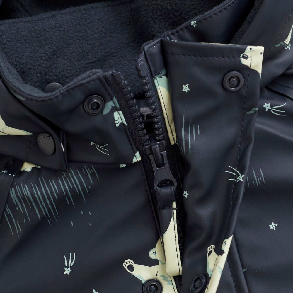 Regenbekleidung-Set gefüttert mit Fleece | Navy 