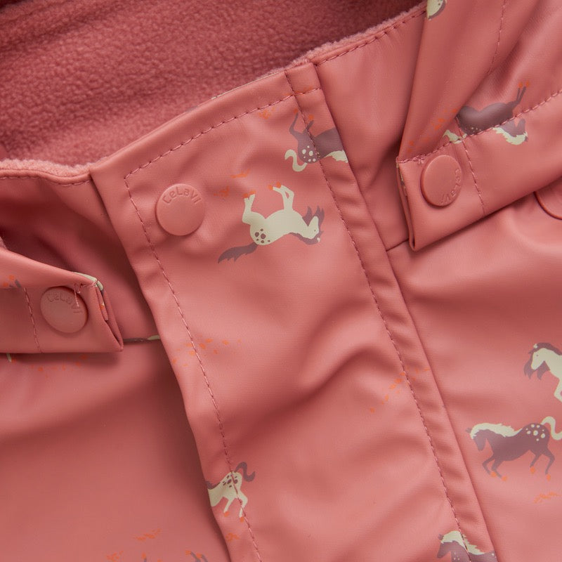 Regenbekleidung-Set gefüttert mit Fleece | Brick Dust | Celavi