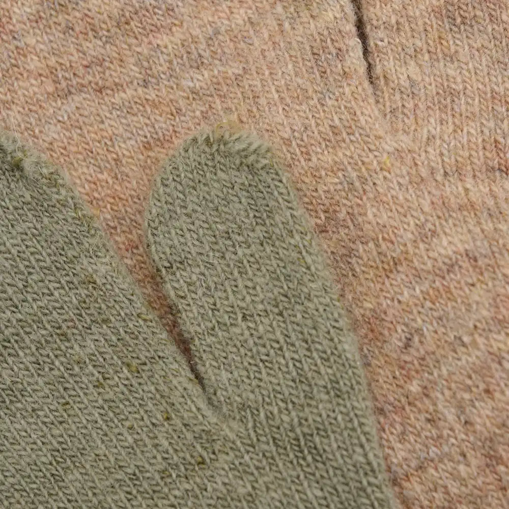 Wollfäustlinge beige/olive
