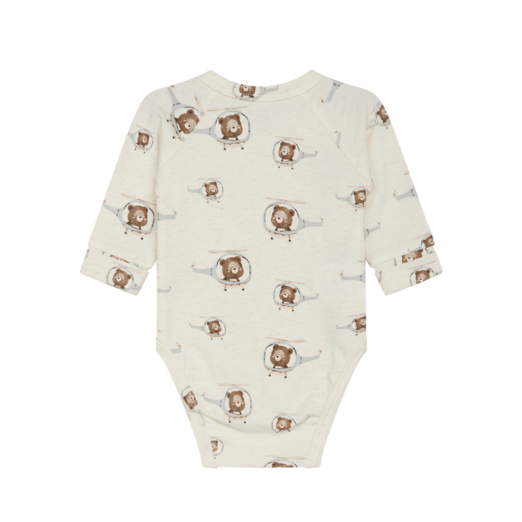 Der Wickelbody ist besonders praktisch für die ganz Kleinen. beige melange