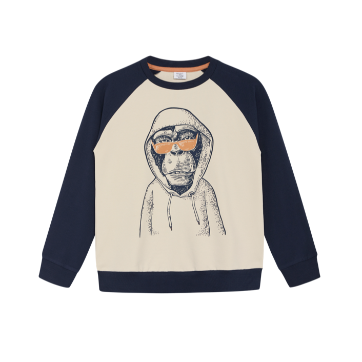 sweatshirt mit affe