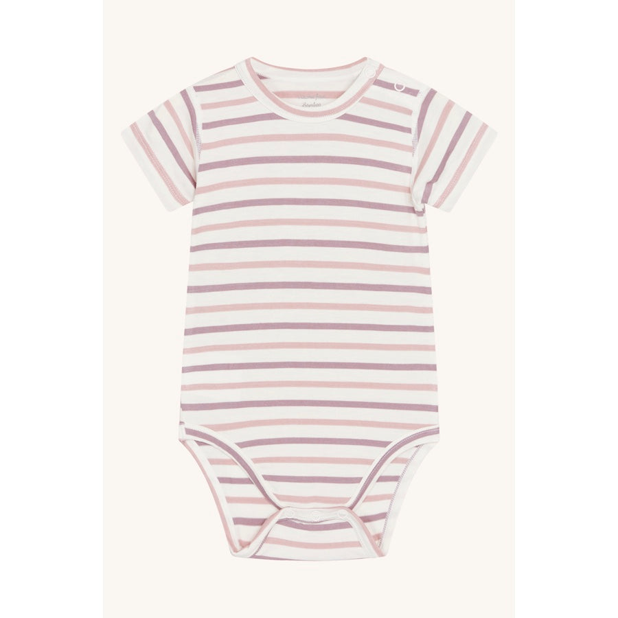 Body Buller kurzarm Bambus gestreift | Heather | Hust & Claire