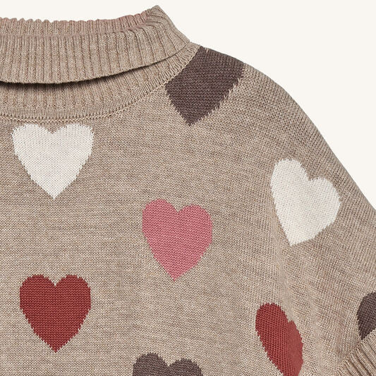 Poncho mit Herzen Detail
