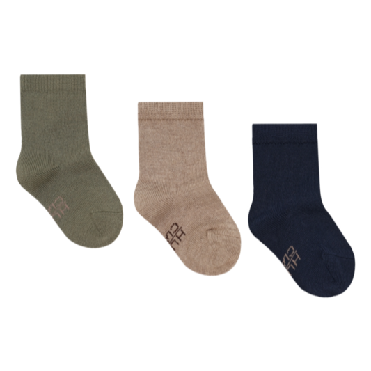 Socken oliv beige blau