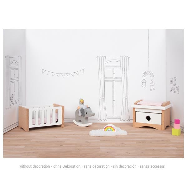 Babyzimmer Puppenmöbel | Zubehör Puppenhaus | Goki