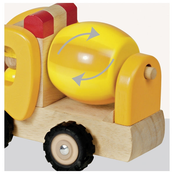 Betonmischer mit Gummireifen von Goki

lässt das kleine Baumeister-Herz höher schlagen. Für das erste Schiebefahrzeug eines Kindes sollten die Ansprüche hoch sein. Das Design und die Funktion müssen altersgerecht und die Qualität und Sicherheit kompromisslos umgesetzt sein

Dieser ansprechende Betonmischer ist aus Massivholz gefertigt. Er hält aufgrund seiner hochwertigen Verarbeitung jedem Baustelleneinsatz im Kinderzimmer stand.