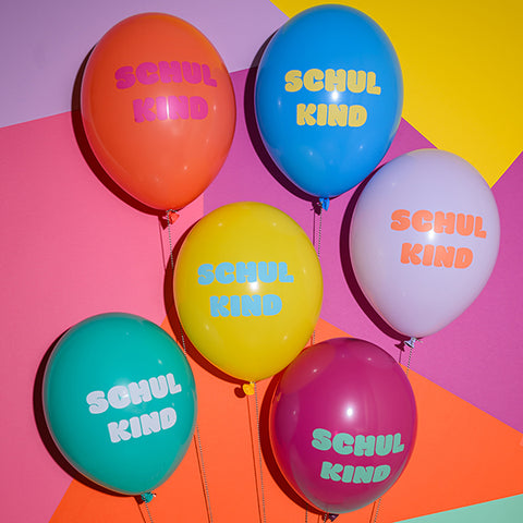 Luftballons bunt "Schulkind"