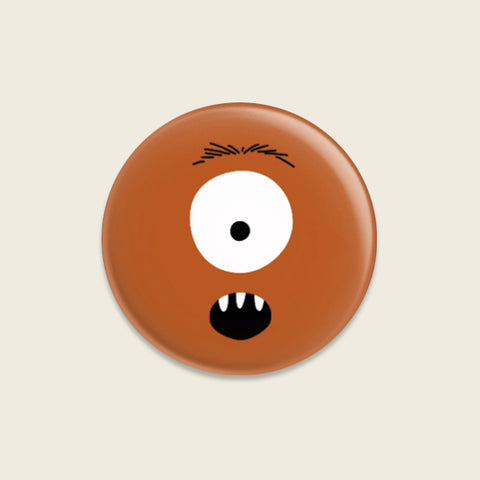 Button Monster Einauge rost | ava & yves