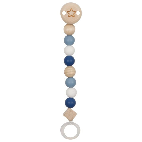 Schnullerkette Stern blau
