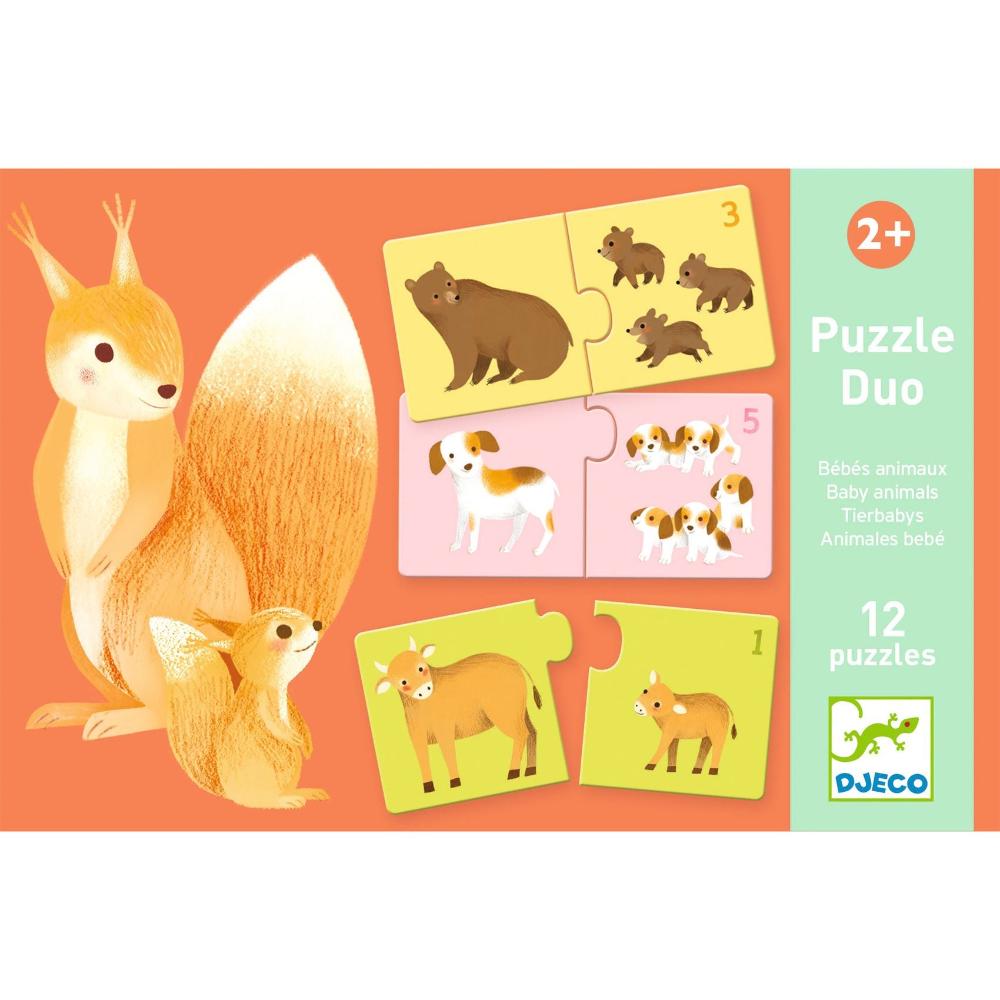 Puzzle duo Tierbabys | Djeco