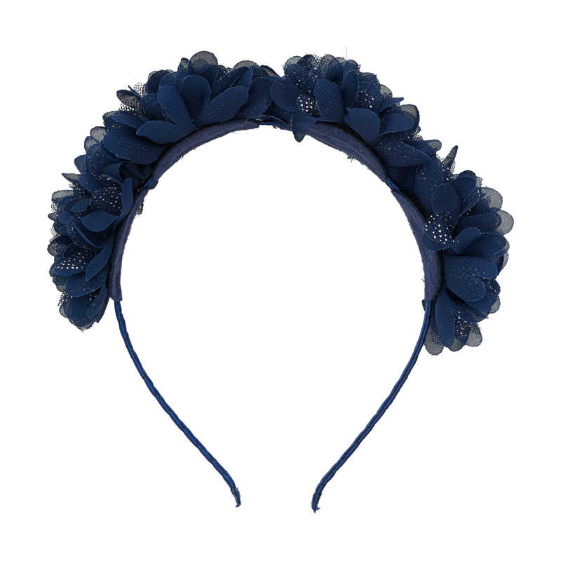 Haarreif mit Tüllblumen | Black Iris | Creamie