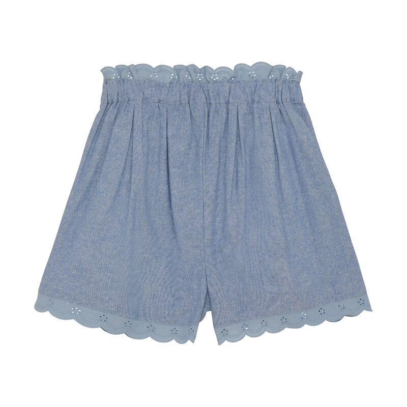 Blau denim Short von Creamie mit Lochmuster, Rückseite