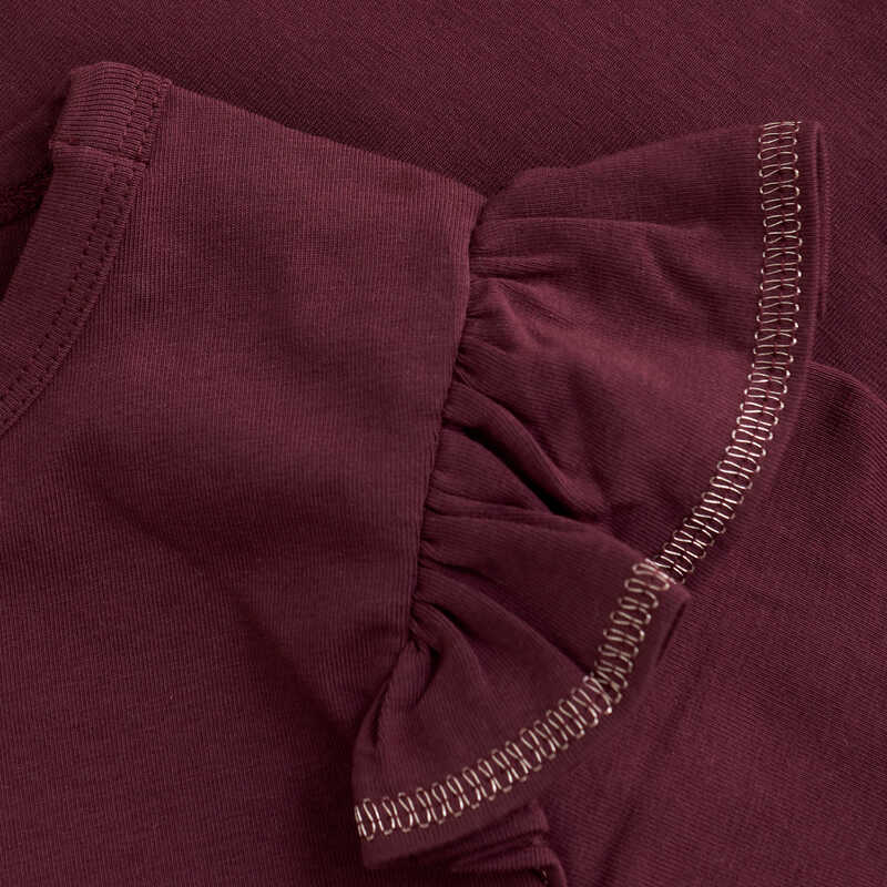 Shirt weinrot Detail