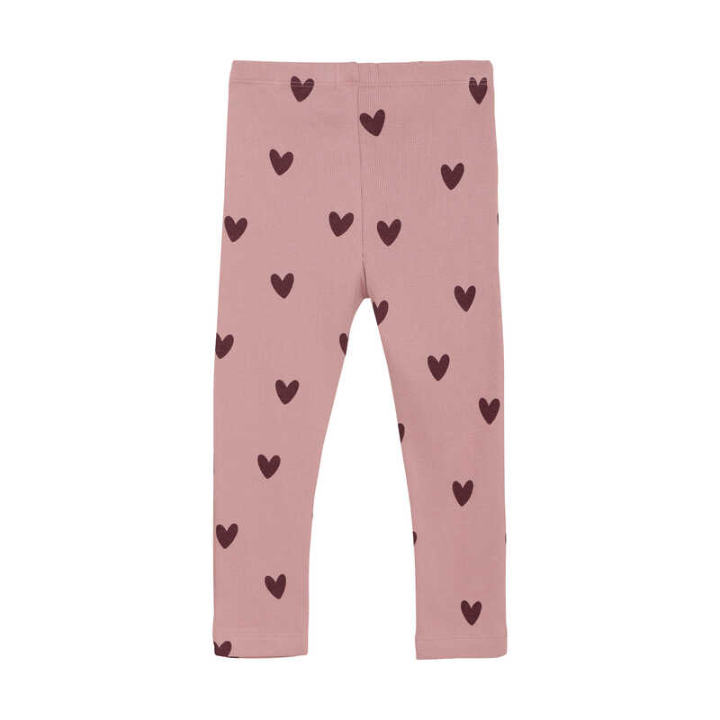 Leggings mit Herzchenprint Rückseite